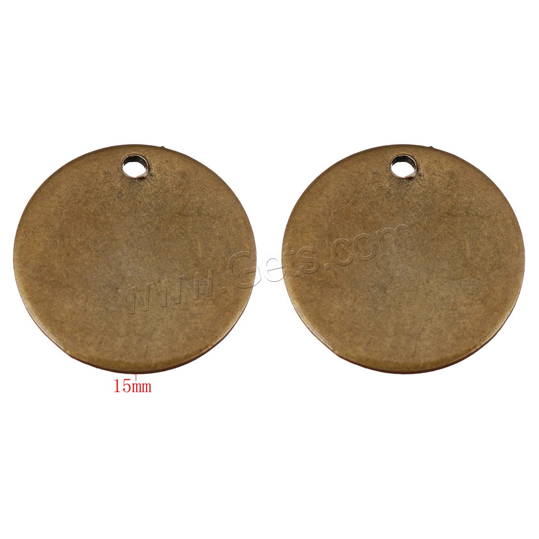 Stainless Steel Pendants, Flat Round, antique bronze color plated, different size for choice, Hole:Approx 1mm, Sold By PC