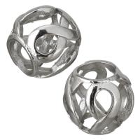 Stainless Steel Large Hole Beads, Drum, hollow, original color Approx 6mm 