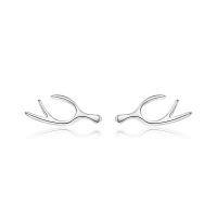 Sterling Silver Stud Earring, argent sterling 925, Bois, pour femme Vendu par paire