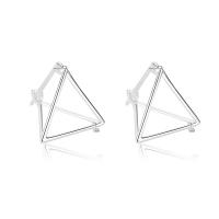 Sterling Silver Stud Earring, argent sterling 925, triangle, pour femme Vendu par paire