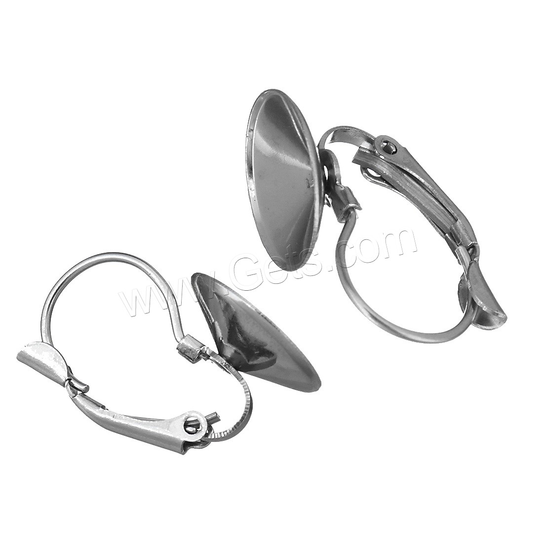 Stainless Steel Lever Back Earring Blank, different size for choice, original color, Sold By PC