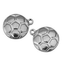 Pendentifs en acier inoxydable, Football, couleur originale Environ 1.5mm, Vendu par PC