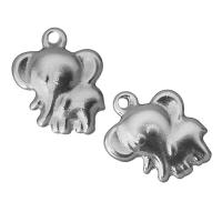 Stainless Steel Animal Pendants, Elephant, original color Approx 1.5mm 