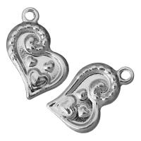 Stainless Steel Heart Pendants, original color Approx 1.5mm 