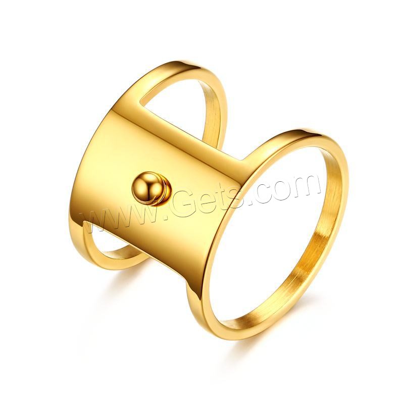 Edelstahl Fingerring, goldfarben plattiert, verschiedene Größen vorhanden & für Frau, 16mm, verkauft von PC