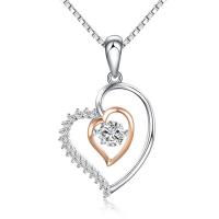 Pendentifs en laiton zircon cubique (CZ), coeur, Placage, pour femme & avec zircone cubique & creux, plus de couleurs à choisir Environ 0.5mm, Vendu par PC