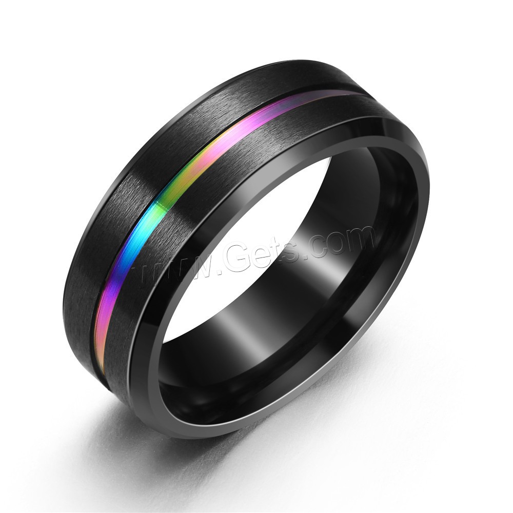 Men Stainless Steel Ring in Bulk, plated, different size for choice & for man, more colors for choice, 8mm, Sold By PC