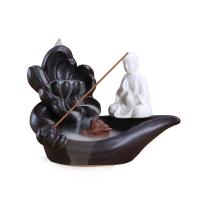 Incense Smoke Flow Backflow Holder Ceramic Incense Burner, Porcelain 