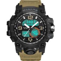 Colección de relojes PANARS®, El plastico, con acero inoxidable, chapado, prueba de rotura & multifuncional & ajustable & LED & para hombre & impermeable & luminoso, más colores para la opción, 56x17.75mm, 27mm, longitud:aproximado 10 Inch, Vendido por UD