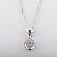 Pendentifs en strass argent , Argent sterling 925, renard, Plaqué de platine, pour femme & avec strass Environ 5mm, Vendu par PC