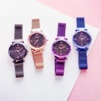 Reloj de Pulsera de mujeres, Vidrio, con aleación de zinc, movimiento chino, chapado, diseño estrellado & para mujer, más colores para la opción, 33mm, longitud:aproximado 8.6 Inch, Vendido por UD