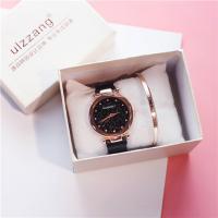 Women Wrist Watch, Glass, with Zinc Alloy, Chinese movement, plated, starry design & for woman 33mm Approx 8.6 Inch 