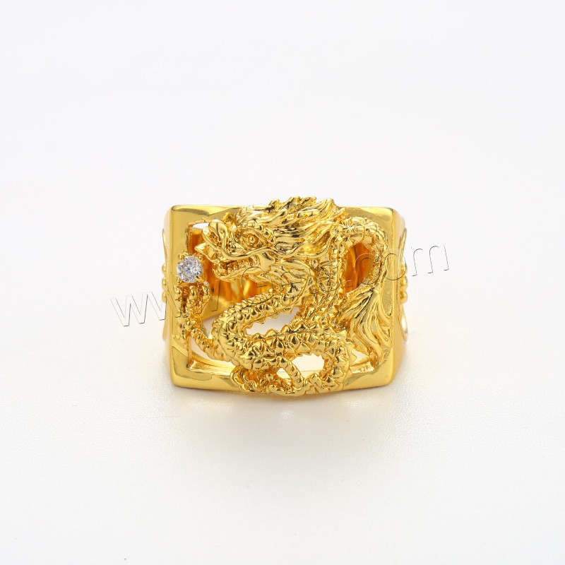 Alliage de cuivre bague, Placage de couleur d'or, normes différentes pour le choix & pour homme & avec strass, Vendu par PC