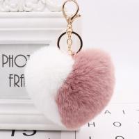 Peluche porte-clés, avec fer, coeur, Placage de couleur d'or, unisexe & deux tons, plus de couleurs à choisir Vendu par PC