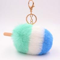 Peluche porte-clés, avec bois & fer, crème glacée, Placage de couleur d'or, Mignon, plus de couleurs à choisir Vendu par PC