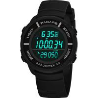 Colección de relojes PANARS®, El plastico, con acero inoxidable, chapado, prueba de rotura & multifuncional & ajustable & LED & para hombre & impermeable & luminoso, más colores para la opción, 48x14.5mm, 24mm, longitud:aproximado 10.8 Inch, Vendido por UD