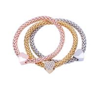 Zinc bracelets en strass en alliage , alliage de zinc, Placage, chaîne en lanterne & pour femme & avec strass, 13mm Environ 7.5 pouce é, Vendu par fixé