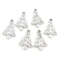 Stainless Steel Pendants, Christmas Tree, platinum color plated Approx 1mm 