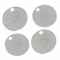 Stainless Steel Pendants, Flat Round, original color Approx 1mm 