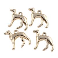 Colgantes Animales de Aleación de Zinc, Perro, Color oro claro plateado, libre de plomo & cadmio, 19x20x4mm, agujero:aproximado 1mm, 20PCs/Bolsa, Vendido por Bolsa