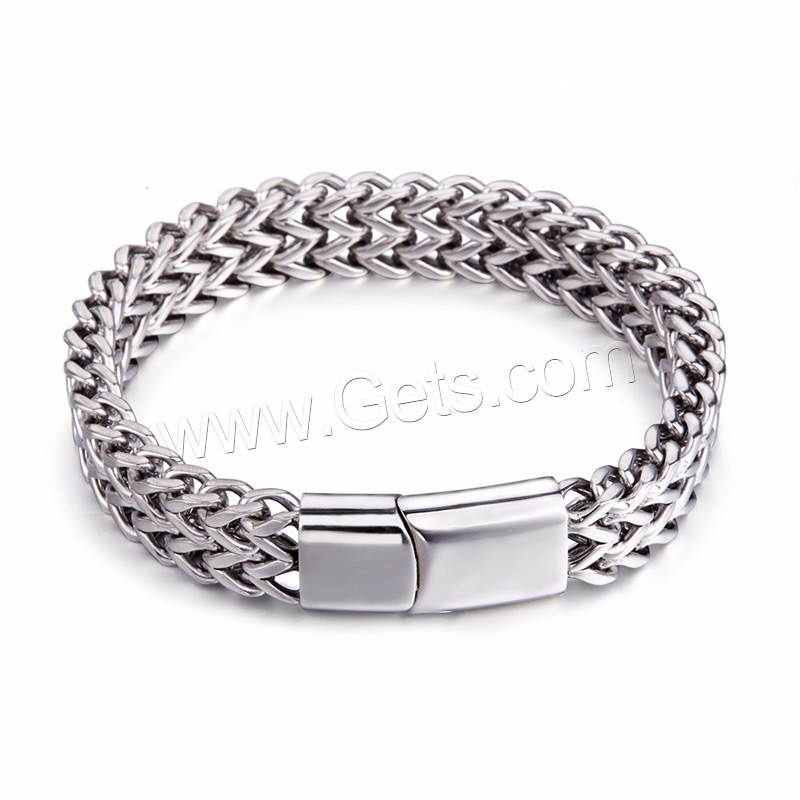 Acier titane bracelet, chaîne d'épi & normes différentes pour le choix & pour homme, couleur originale, Vendu par brin