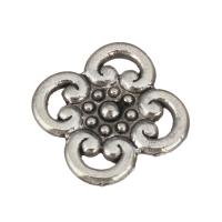 Blume Zinklegierung Schmuckverbinder, antik silberfarben plattiert, 16x16x3mm, verkauft von PC