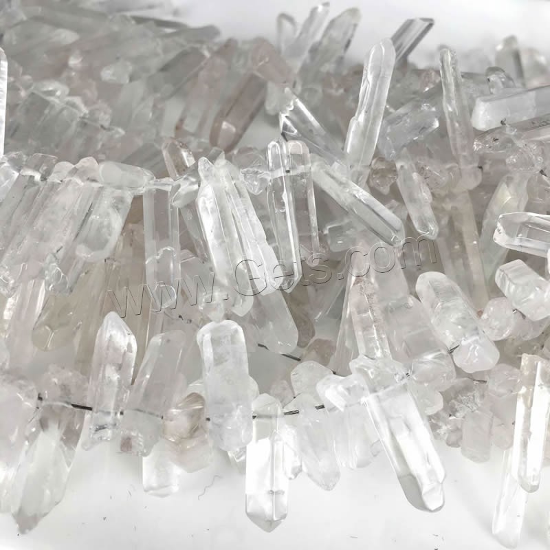 Cristal clair naturel, quartz clair, pepite, normes différentes pour le choix, Trou:Environ 1mm, Longueur:Environ 14.9 pouce, Vendu par brin