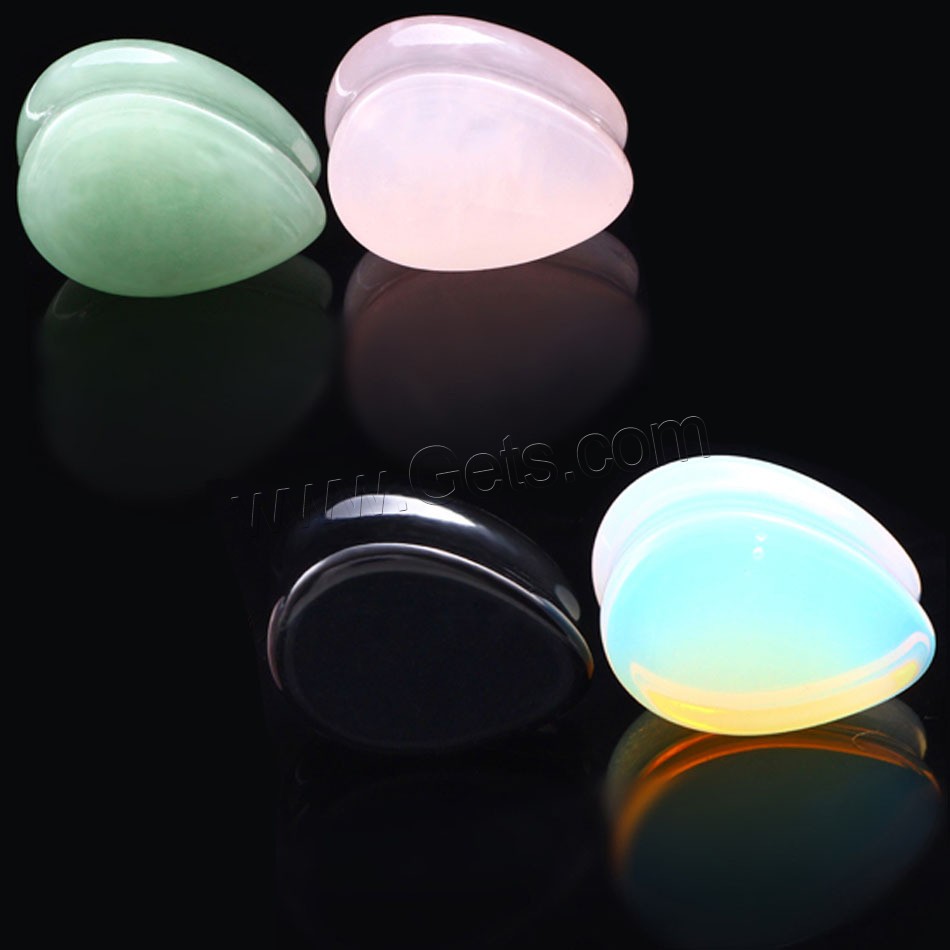 Natural Stone Piercing Tunnel, Teardrop, different materials for choice & Unisex & different size for choice, 6-16mm, Sold By PC