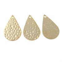 Brass Jewelry Pendants, Teardrop, real gold plated, hammered, nickel, lead & cadmium free Approx 1.5mm 