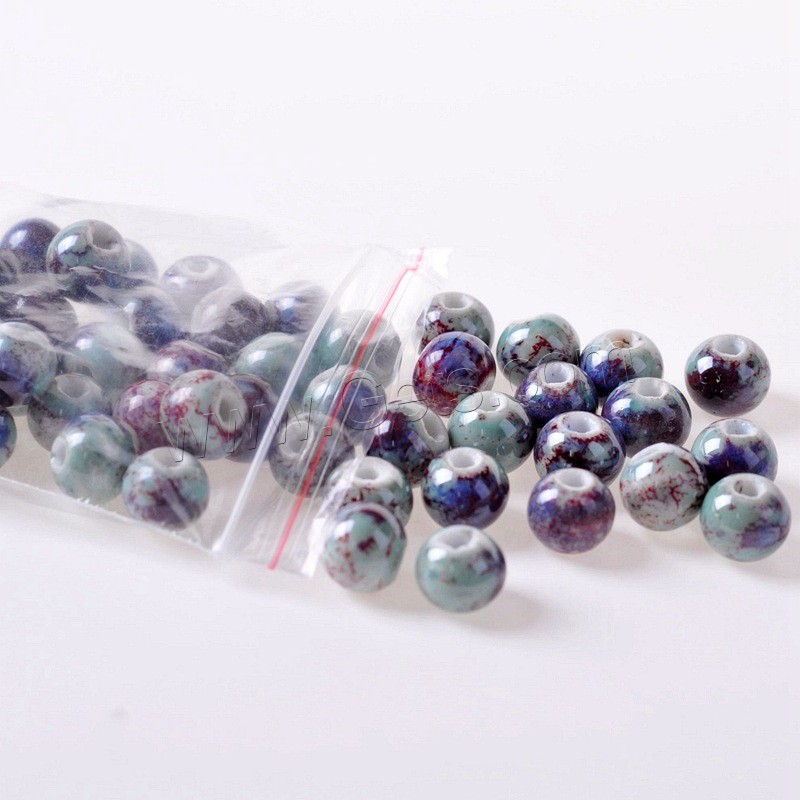 Porcelain Beads, Drum, different size for choice, Hole:Approx 2mm, 50PCs/Bag, Sold By Bag