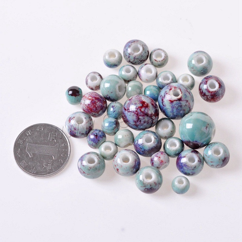 Porcelain Beads, Drum, different size for choice, Hole:Approx 2mm, 50PCs/Bag, Sold By Bag