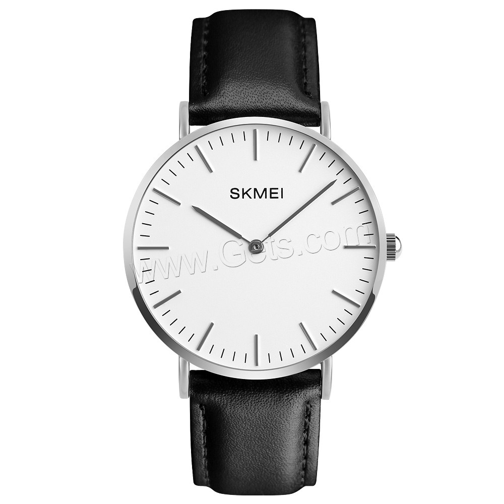 Montre à bijoux pour homme SKmei®, cuir de peau de vache, avec cadran en alliage de zinc & verre, Placage, réglable & styles différents pour le choix, plus de couleurs à choisir, Vendu par PC