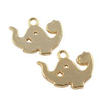 Animal Brass Pendants, Dinosaur, real gold plated, nickel, lead & cadmium free Approx 1.5mm 