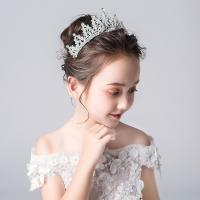 子供のジュエリーヘアバンド, 亜鉛合金, 王冠, シルバーメッキ, 女の子 & ライン石のある 売り手 パソコン