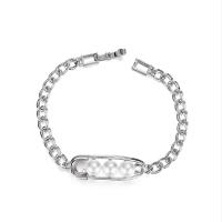 aleación de zinc Pulsera, con Perlas de plástico ABS, chapado en color de plata antigua, para mujer, 44x12mm, longitud:aproximado 6.18 Inch, Vendido por Sarta