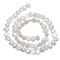 Baroque Cultured Freshwater Pearl Beads, natural, white, 6-7mm Approx 0.8mm Approx 14.5 Inch 