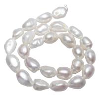 Perle comme Pommes de terre perles d'eau douce, perle d'eau douce cultivée, pomme de terre, naturel, blanc, 11-12mm Environ 0.8mm Environ 15 pouce, Vendu par brin