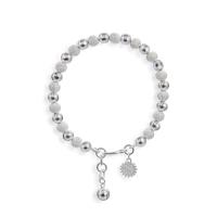 990 plata esterlina Pulsera, con 0.9inch extender cadena, para mujer, 5.5mm, longitud:aproximado 7 Inch, Vendido por Sarta