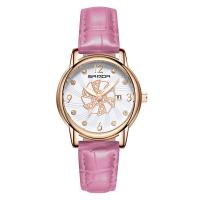 SANDA® Reloj para mujer, Cuero de PU, con dial de aleación de cinc & Vidrio, movimiento chino, con diamantes de imitación, más colores para la opción, 31x10mm, longitud:aproximado 9.3 Inch, Vendido por UD