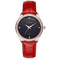 SANDA® Reloj para mujer, Cuero de PU, con dial de aleación de cinc & Vidrio, movimiento chino, con diamantes de imitación, más colores para la opción, 35.6x9mm, longitud:aproximado 8 Inch, Vendido por UD