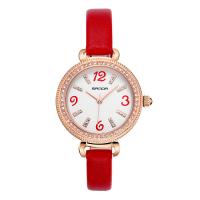 SANDA® Reloj para mujer, Cuero de PU, con dial de aleación de cinc & Vidrio, movimiento chino, con diamantes de imitación, más colores para la opción, 37x9mm, longitud:aproximado 8 Inch, Vendido por UD