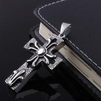 Stainless Steel Cross Pendants, original color Approx 1-3mm 