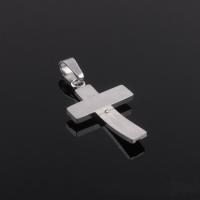 Stainless Steel Cross Pendants, enamel, original color 