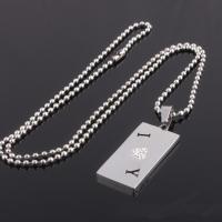 Rhinestone Stainless Steel Pendants, Rectangle, with rhinestone, original color 