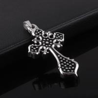 Stainless Steel Cross Pendants, Polka Dot Approx 3-5mm 