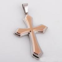 Stainless Steel Cross Pendants, plated Approx 3-5mm 