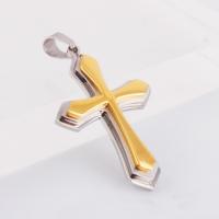 Stainless Steel Cross Pendants, plated Approx 3-5mm 