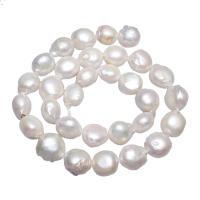 Perle comme Pommes de terre perles d'eau douce, perle d'eau douce cultivée, pomme de terre, naturel, blanc, 11-13mm Environ 0.8mm Environ 15.5 pouce, Vendu par brin