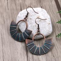 Zinc Alloy Drop Earring, Fan, plated, for woman 