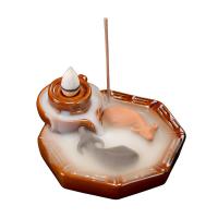 Incense Smoke Flow Backflow Holder Ceramic Incense Burner, Porcelain 